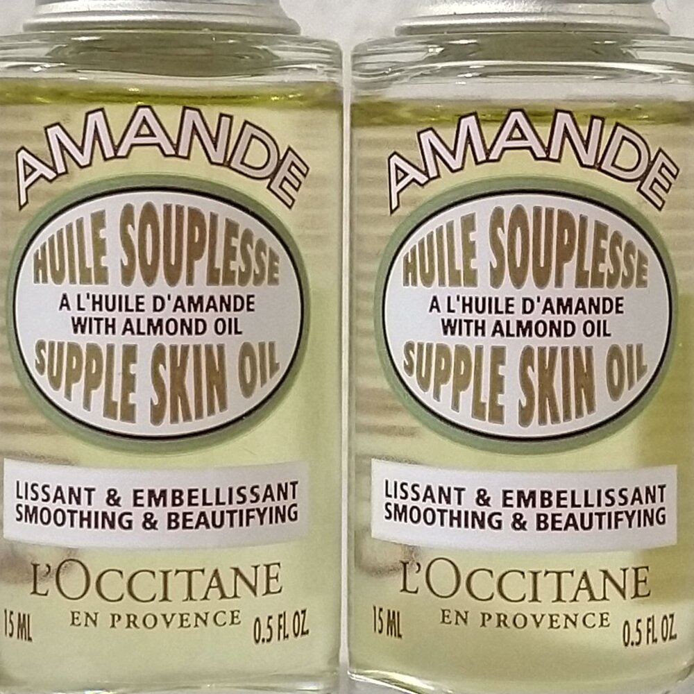L'Occitane Almond Supple Skin Oil -15 ML X 2 NIB - Picture 3 of 4